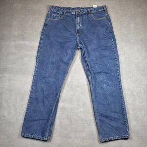 Member's Mark Jeans Mens 40x30 Blue Straight Leg Medium Wash